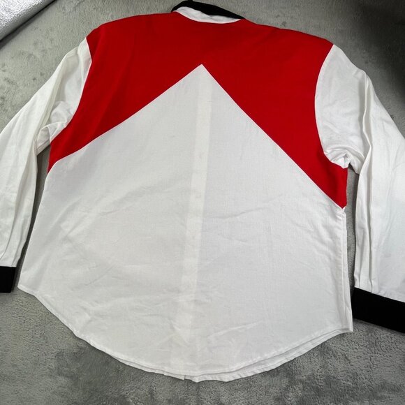 Vintage Roughrider Circle T Western Snap Shirt Men XL White Aztec Rodeo USA Made - Picture 9 of 10